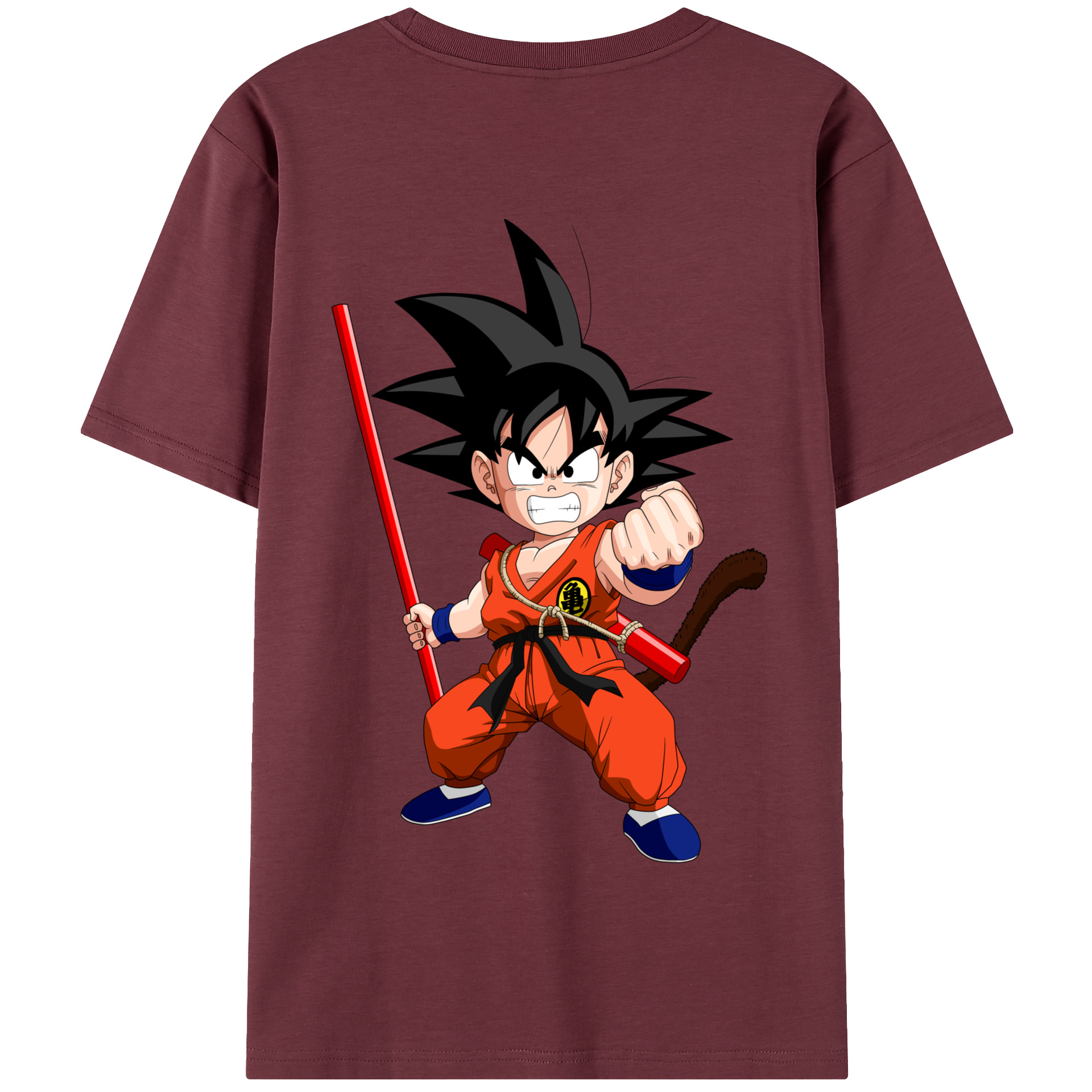 （画像用） ドラゴンボール 孫悟空（そん ごくう）Son Goku カカロット DRAGON BALL Kakarotto 綿100％半袖Tシャツ（背面プリント）